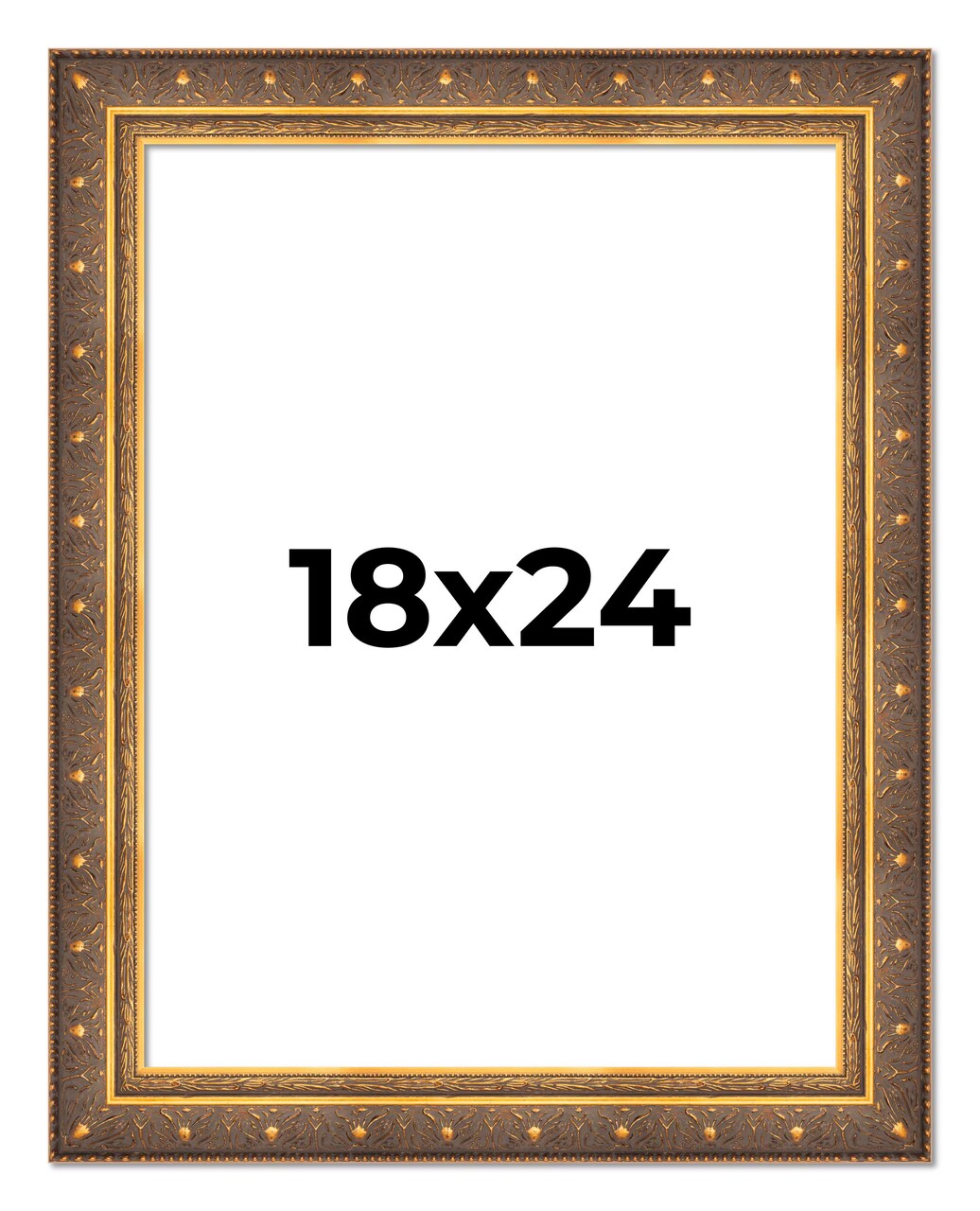 18x24 Museum Gold Picture Frame - UV Acrylic, Foam Board Backing, Hanging Hardware
